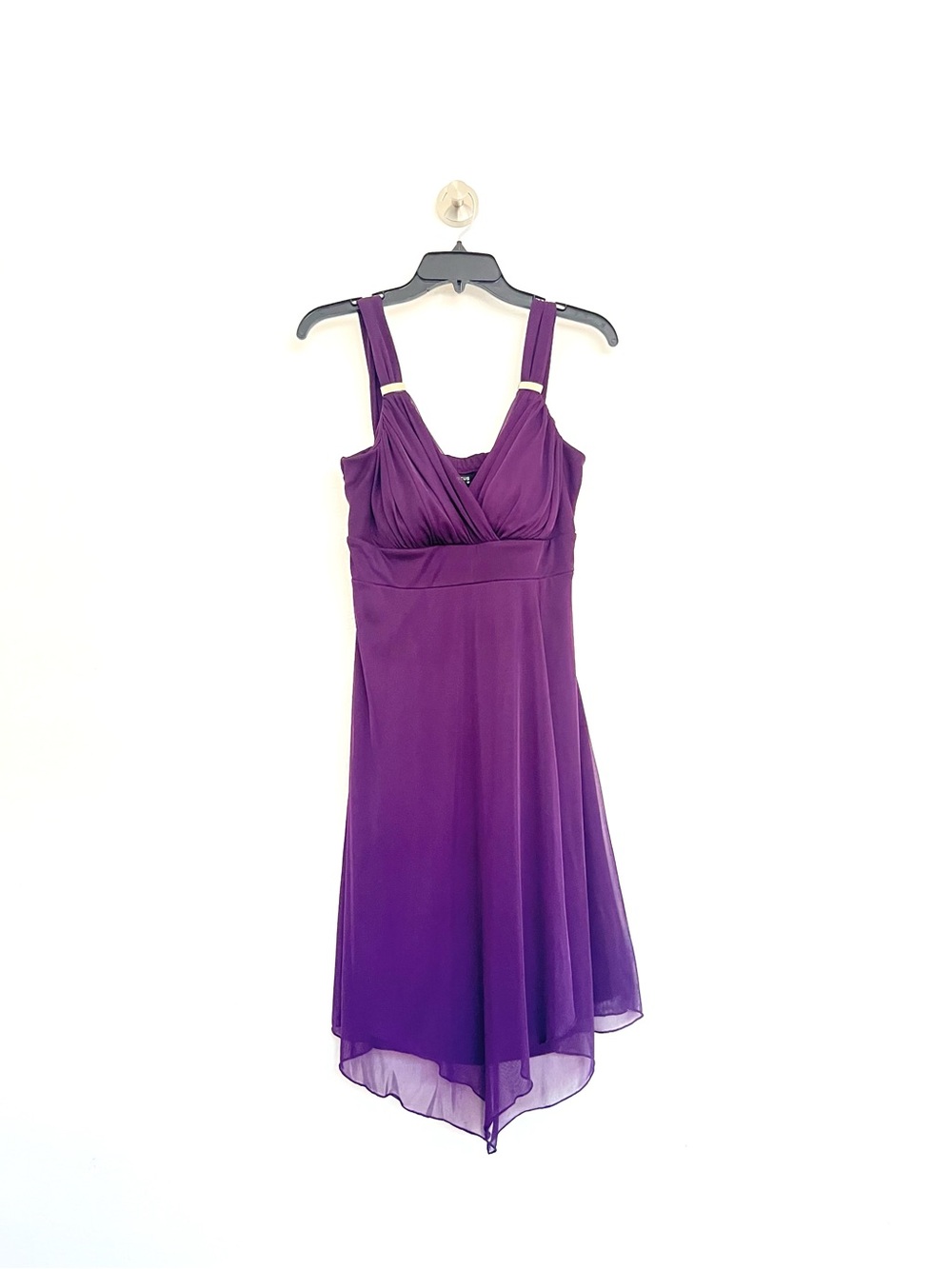 Enfocus Studio Purple Draped Chiffon Dress